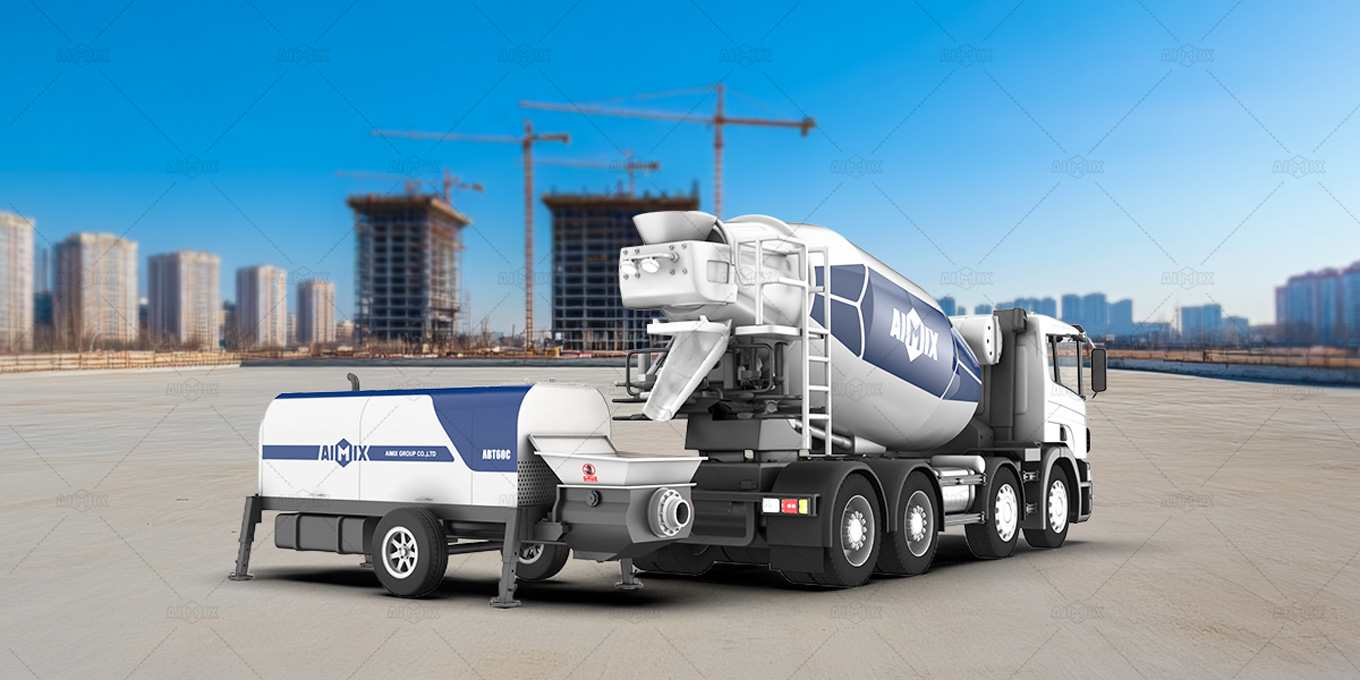 Trailer Pump + Concrete Mixer Truck in AIMIX Group