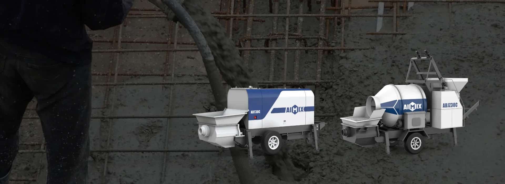 mini concrete pumping machine, two types for choice