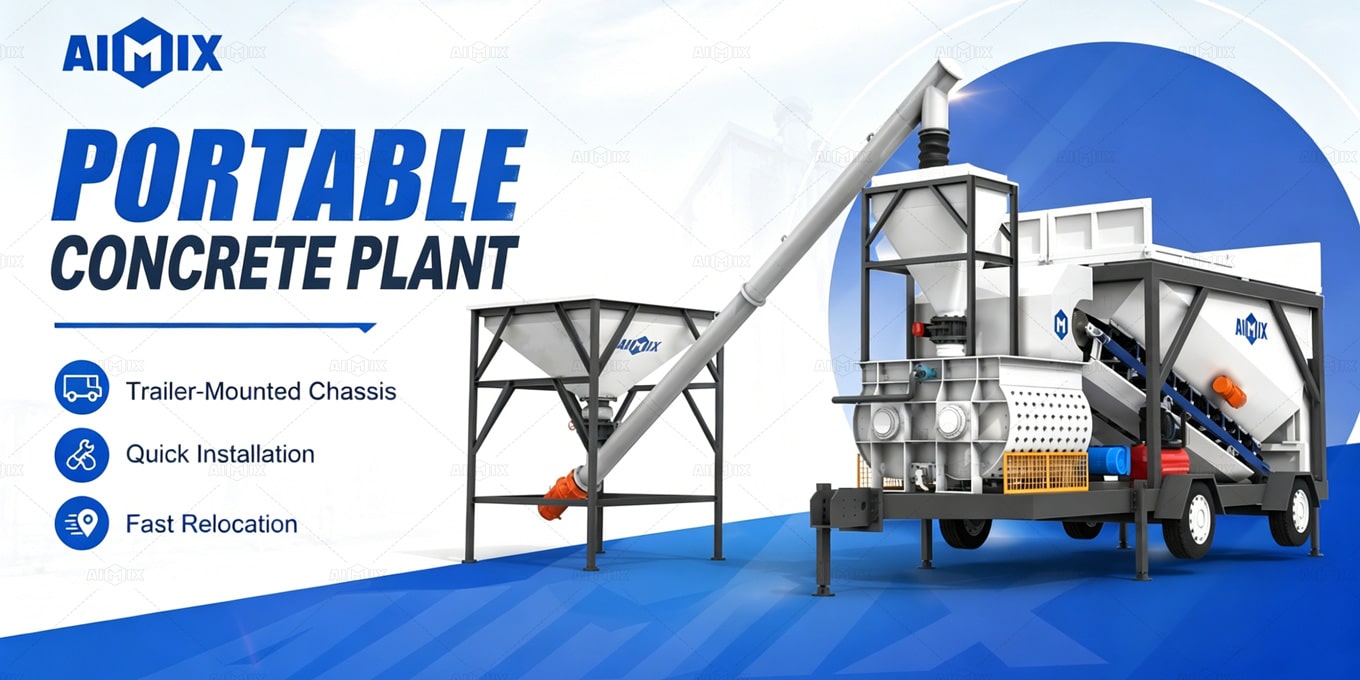 AIMIX Portable Concrete Batch Plant for Sale