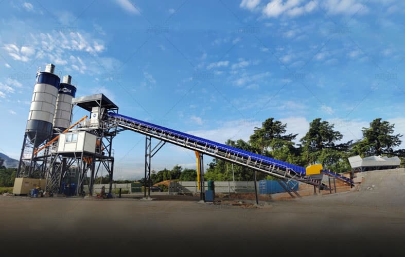 AJ120 Concrete Plant for Industrial Manufacturing Plant in Indonesia