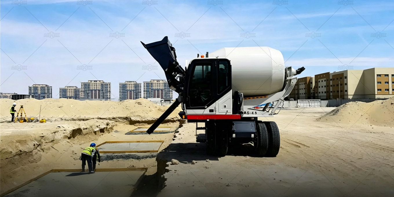 AS-4.5 Concrete Mixer, For Concrete Production for in Dubai Glass Manufacturing Plant