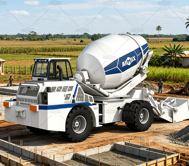 Agricultural Construction Adopting Self Loading Mixer in Paraguay