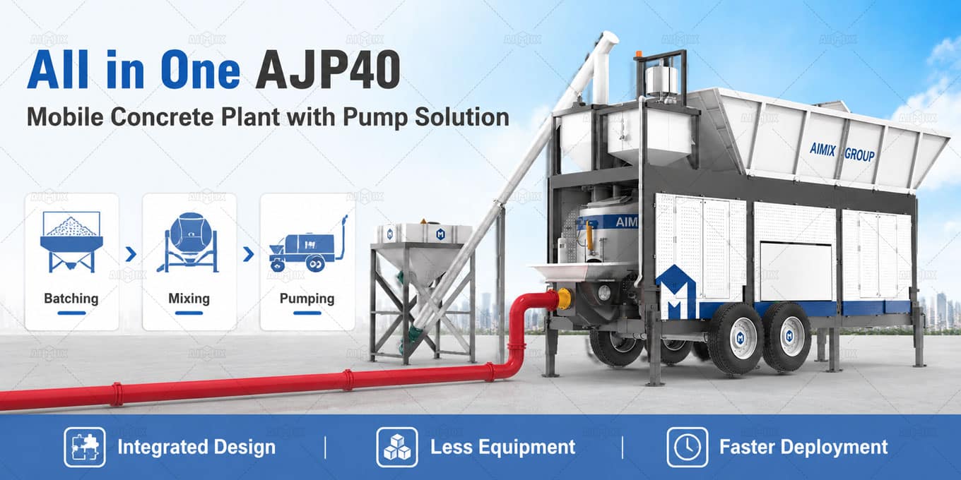 Integrated batching,mixing,pumping solution - mobile concrete plant and pump