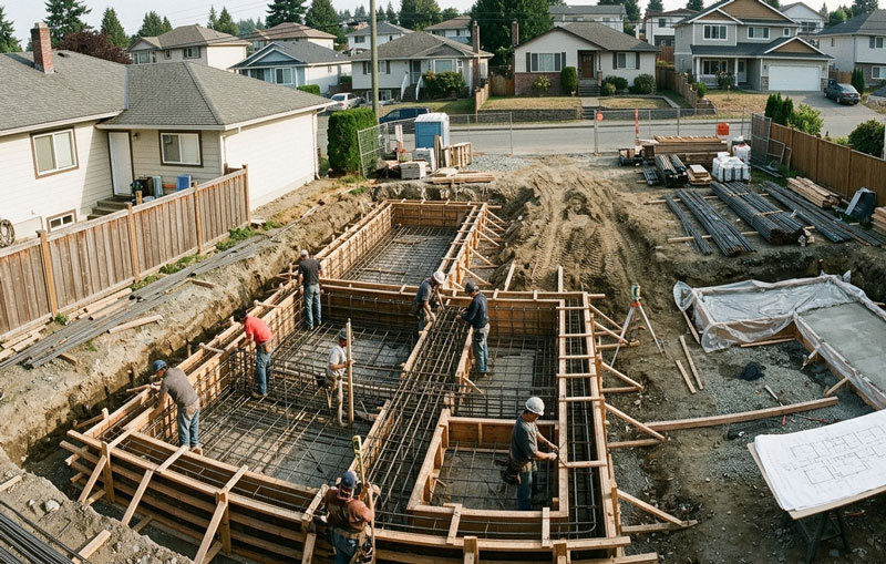 Residential Foundation Concrete Solution using small concrete pumps