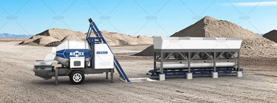 Traditional Batching Machine + Concrete Mixer Pump Solution