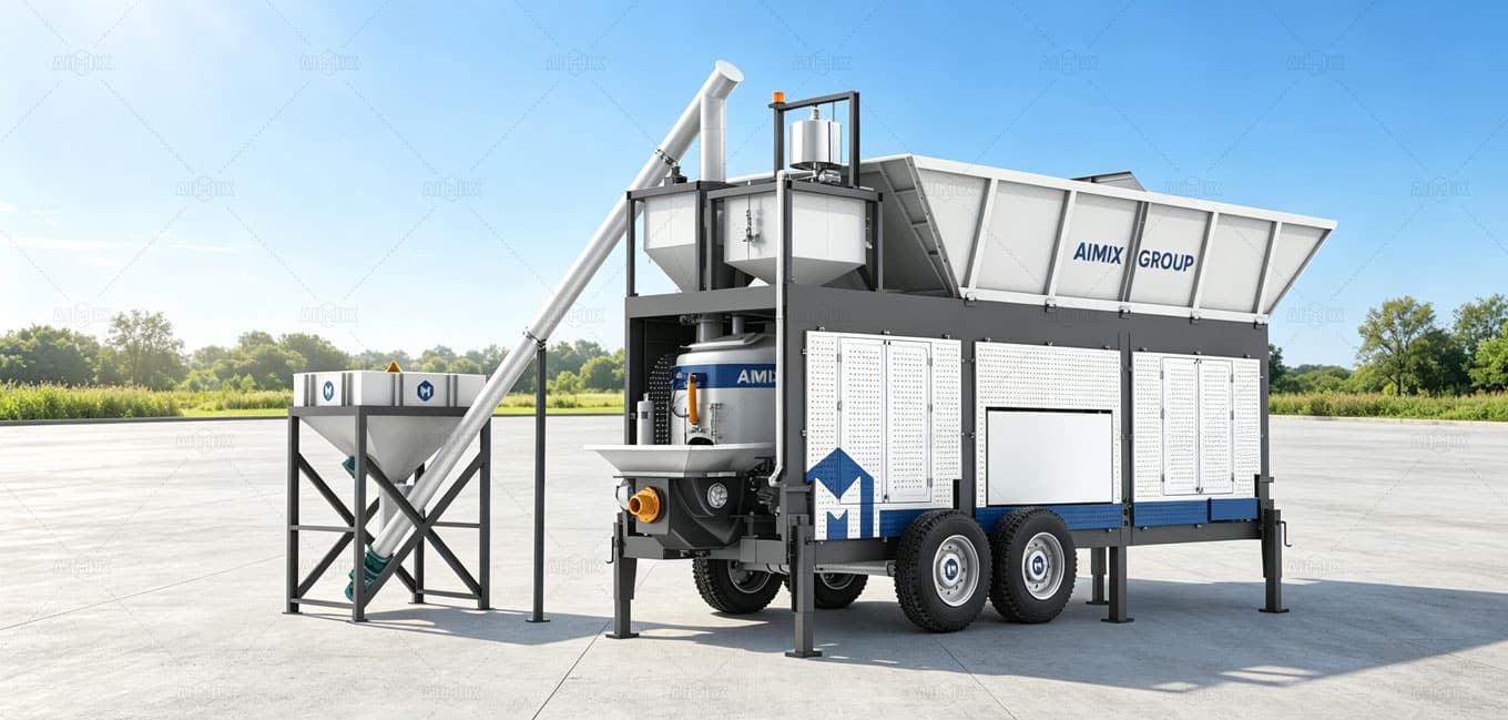 concrete batching plant with pump solution