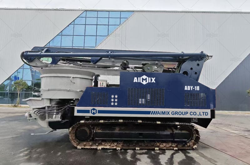 ABY-18 Crawler Concrete Mixer Pump Machine with Boom