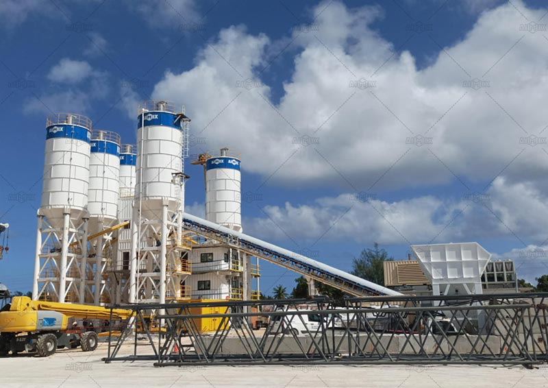 AJ180 Concrete Batch Plant in Guam for U.S. Government Infrastructure Projects