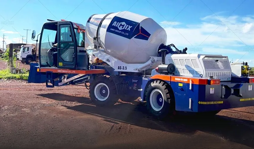 AS-3.5 self loaded mixer for factory construction in Paraguay