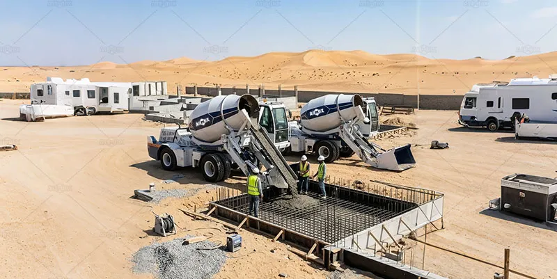 Choosing AIMIX self loaded mixer at Desert & High-Temperature Regions