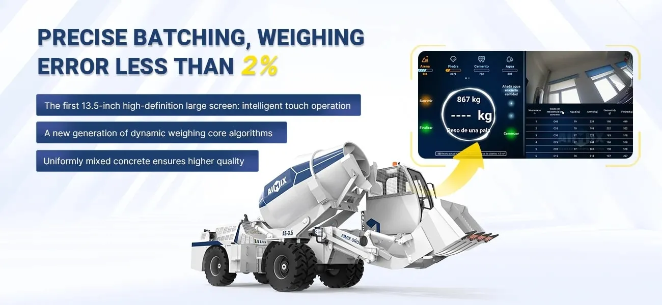 Precision Weighing of self loading concrete mixer