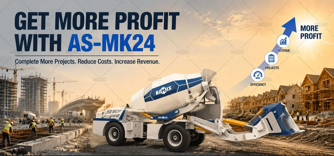 You can get more profits if investing AS-MK24 Self Loading Mixer Machine