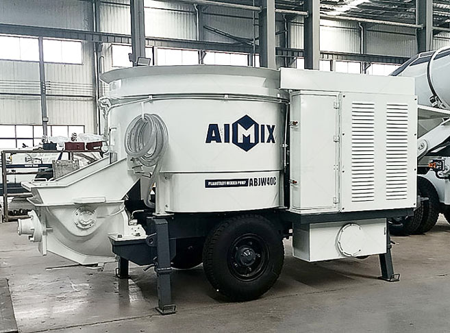 abjw series concrete pump and planetary mixer in AIMIX Group