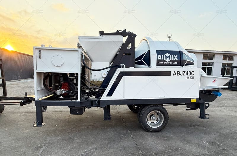 abjz diesel type concrete mixing pump price in AIMIX