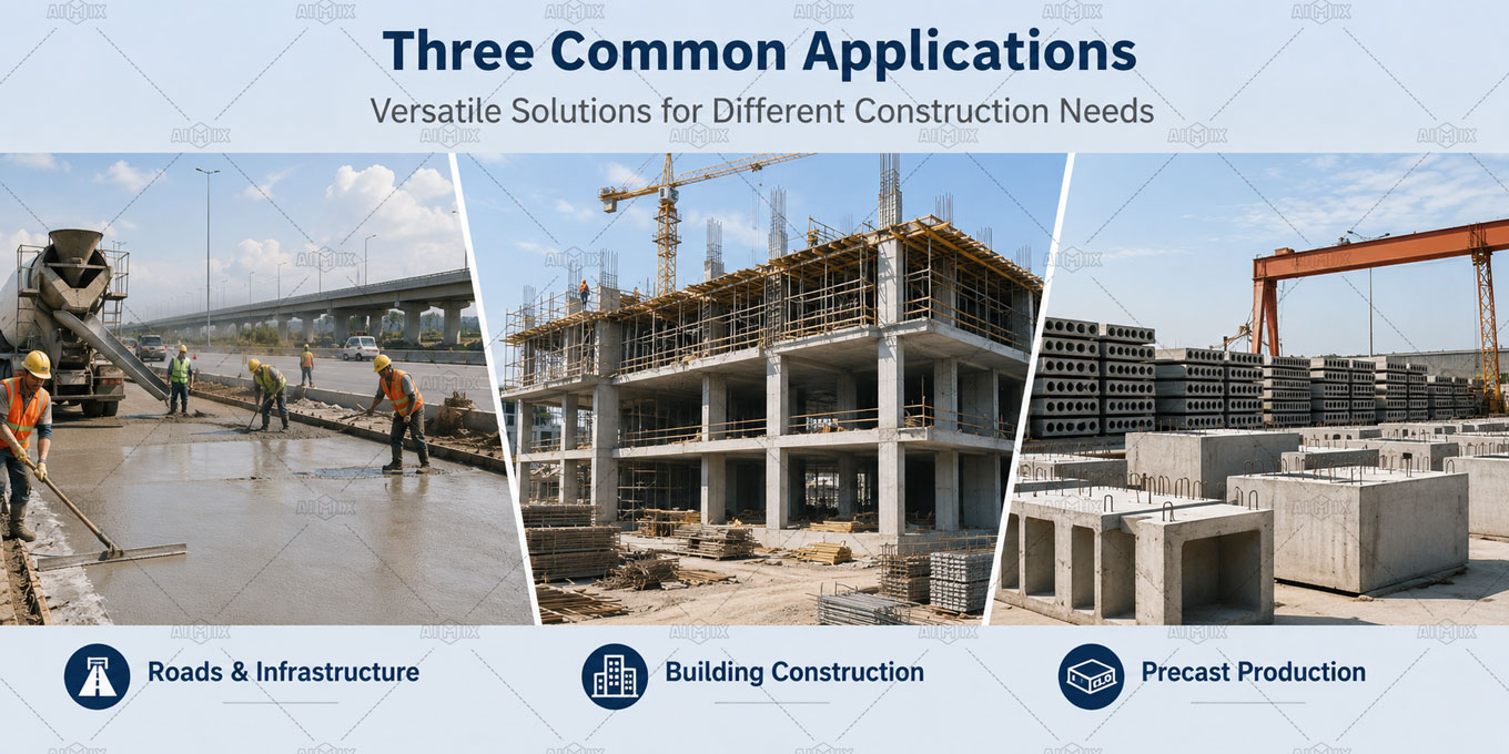 applications of small size concrete plant machine