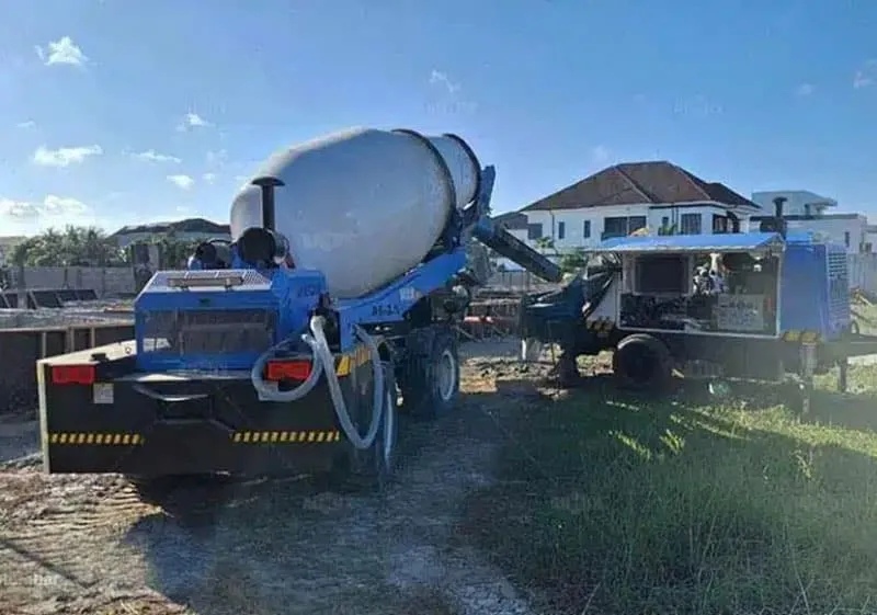 self mixer and concrete pump for house construction in nigeria