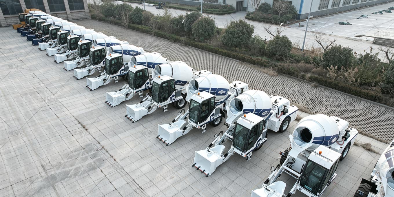 AIMIX self loading concrete mixers for sale are ready stock for Jamaican Clients