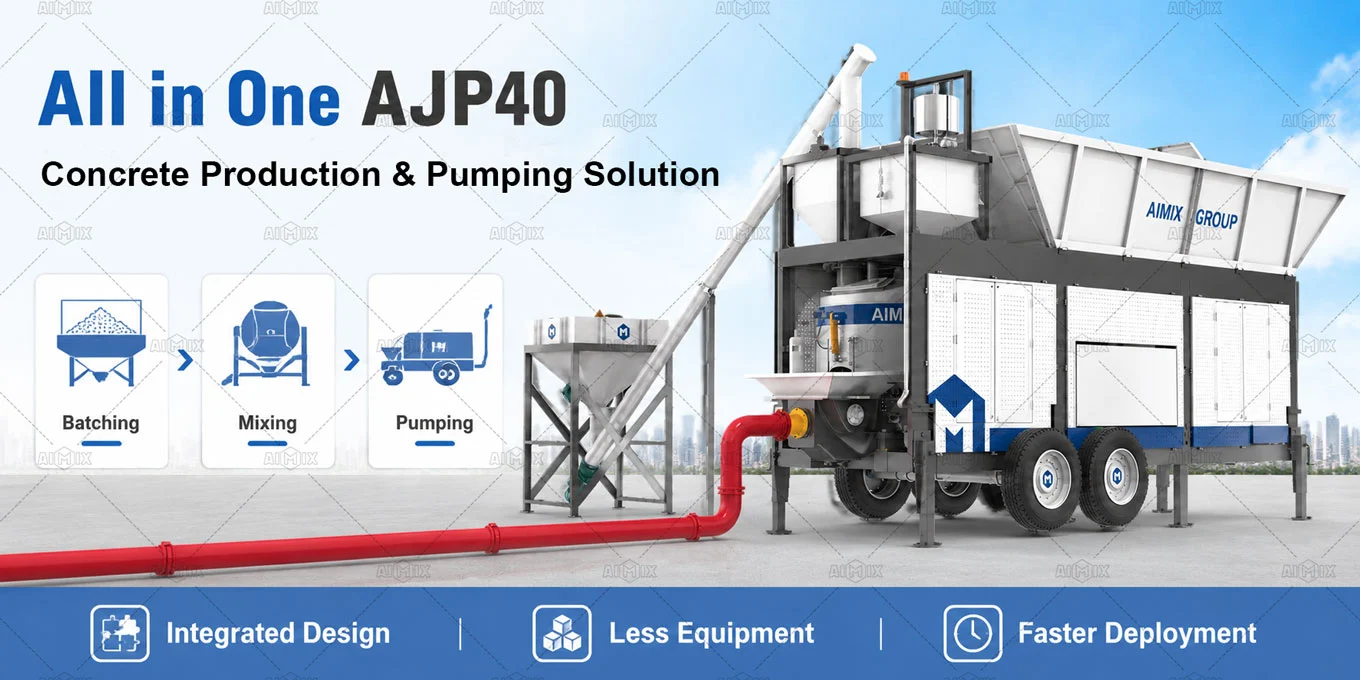 AJP40 Entegre Beton Hazırlama, Karıştırma ve Pompalama Çözümü