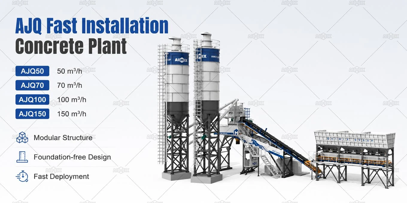AJQ Fast-Install Concrete Plant with best price