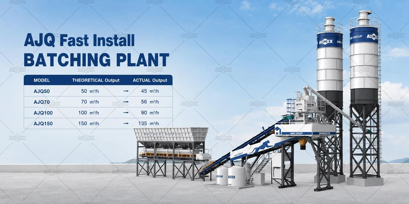 AJQ concrete plant, A Faster Approach to Stationary Concrete Production Solution