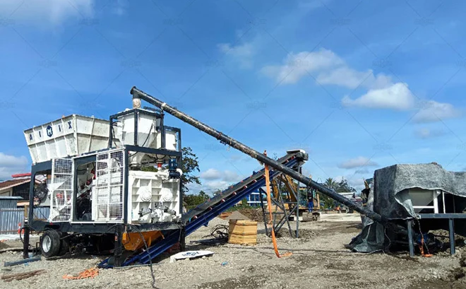 Mobile Concrete Batching Plant for Infrastructure Construction