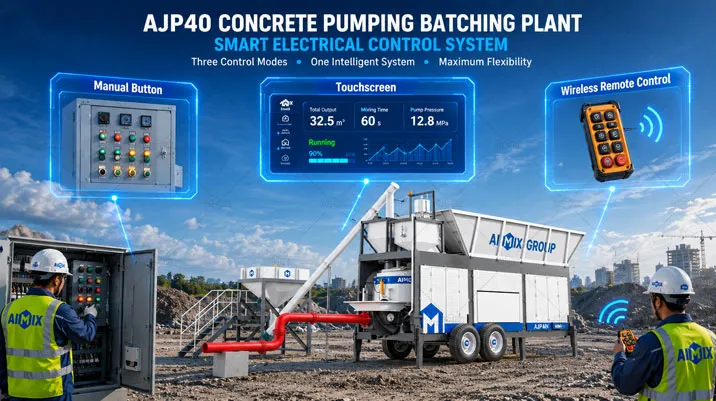 Smart Control of AJP40 MINI CONCRETE PLABT AND PUMP