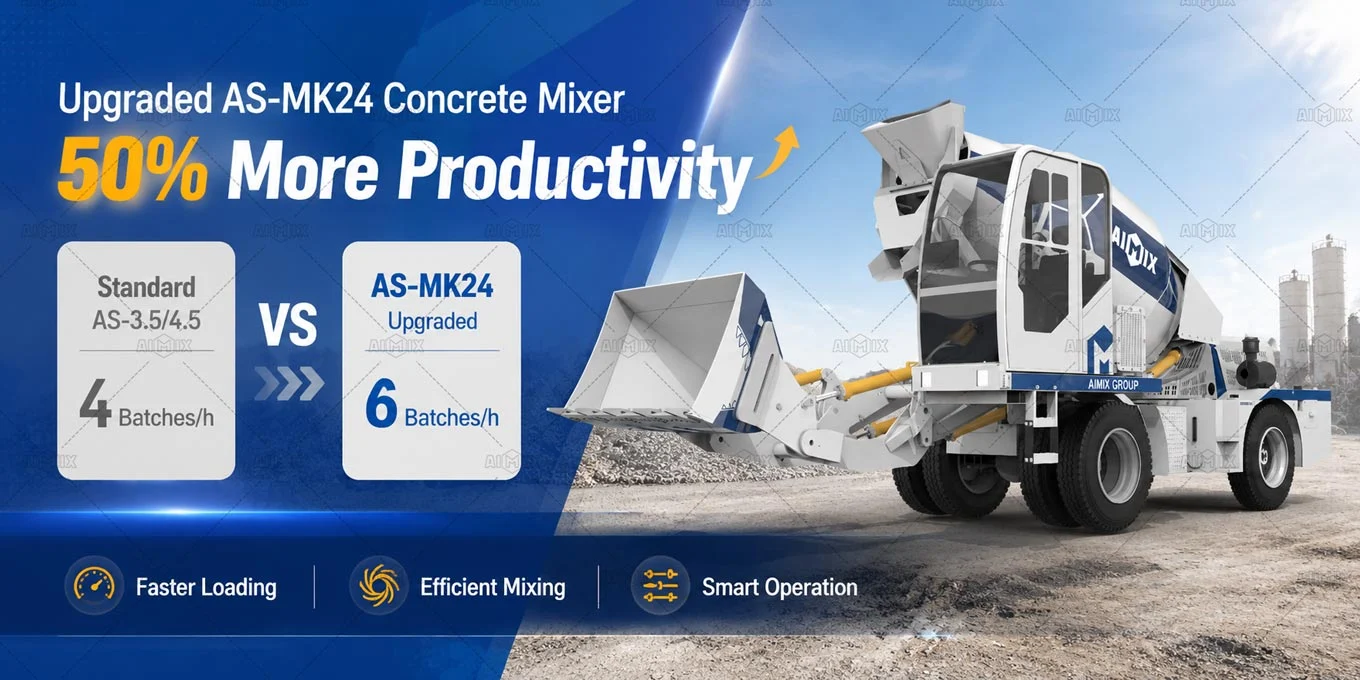 Upgraded Self Loading Concrete Mixer for Guatemala Clients- AS-MK24