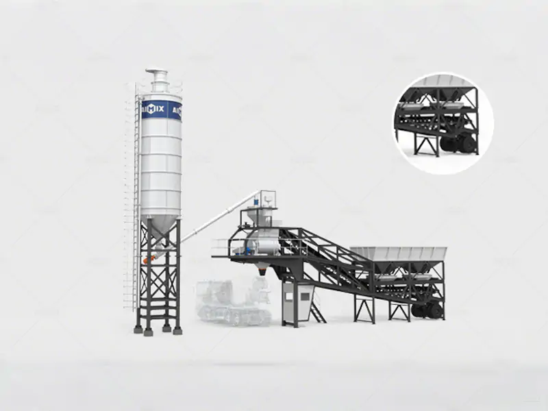 mobile type concrete plant price