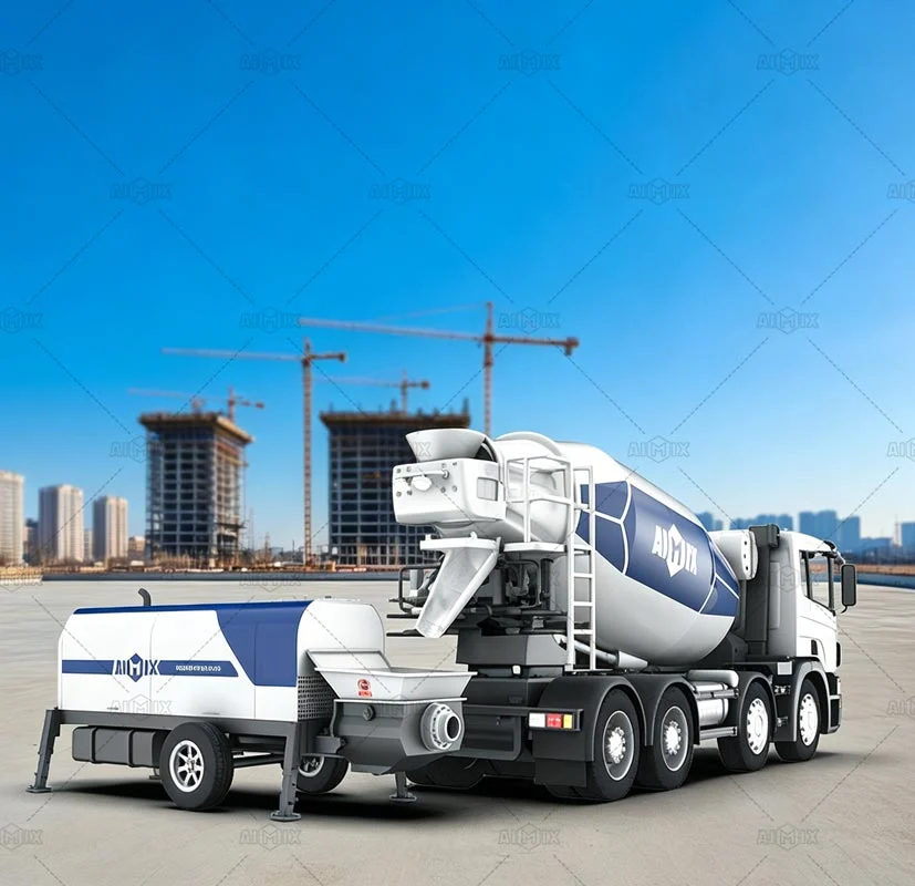 solution of concrete delivery and concrete pumping on-site