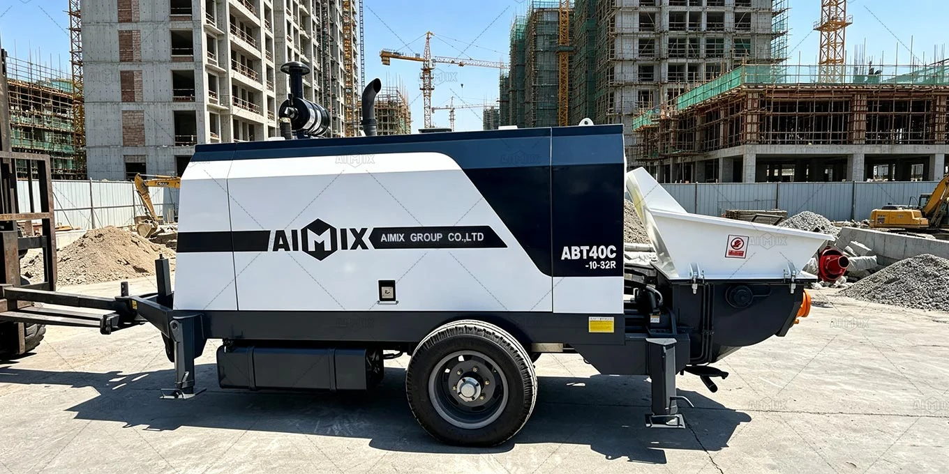 stationary concrete pump machine from AIMIX Group Manufacturer