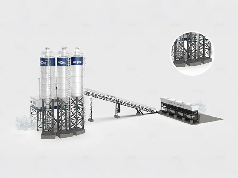 stationary type concrete batch plant price