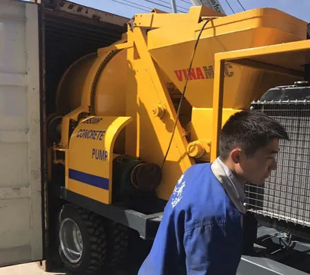 boxing concrete mixer pump