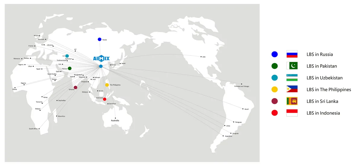 Aimix LBS Centers in The World