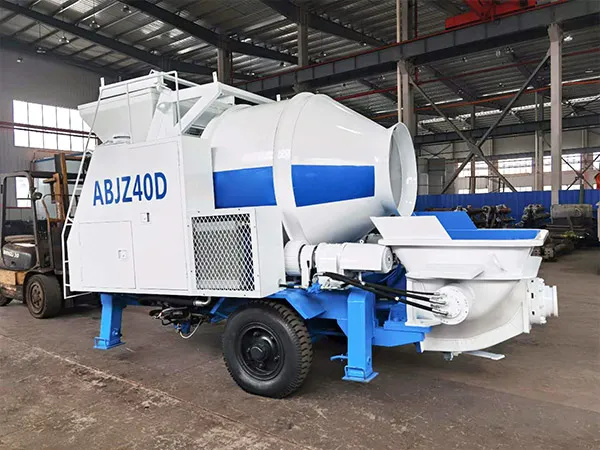 ABJZ40D electric concrete mixer and pump