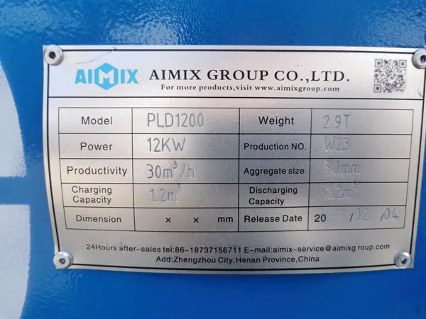 Concrete Batching Machine Specifications