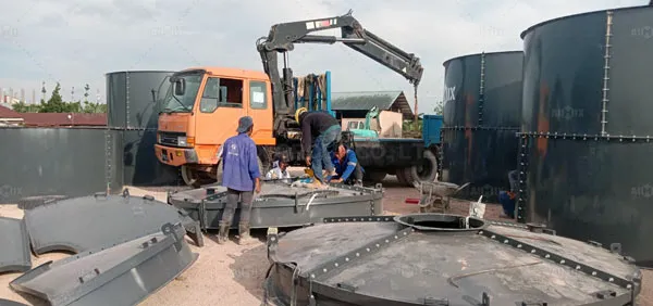 Installing AJ120 Concrete Plant in Indonesia