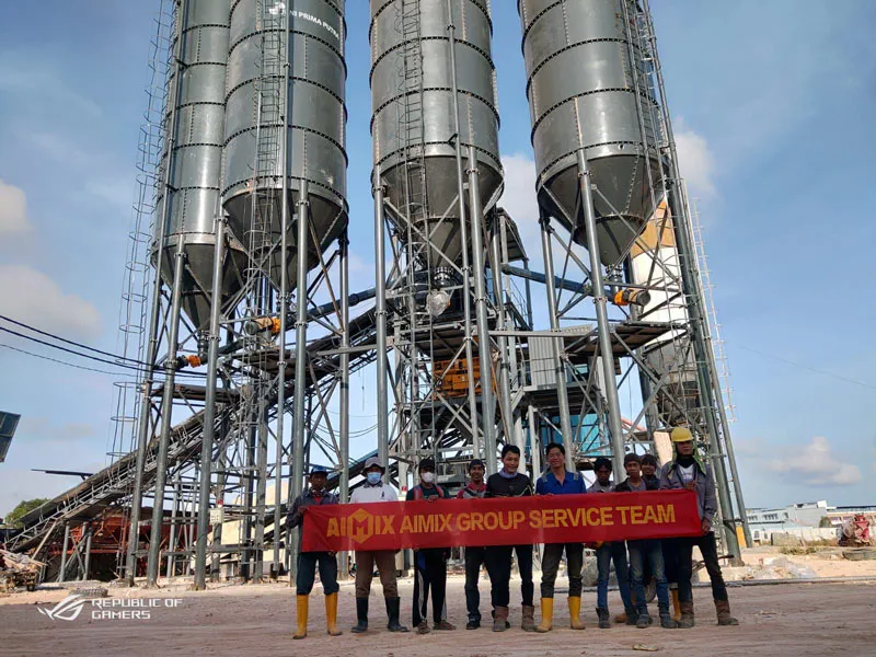 After-sales service of concrete plant in Indonesia