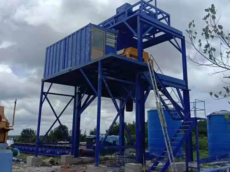 Installation of AJ180 Concrete Batch Plant for Sale in Malaysia