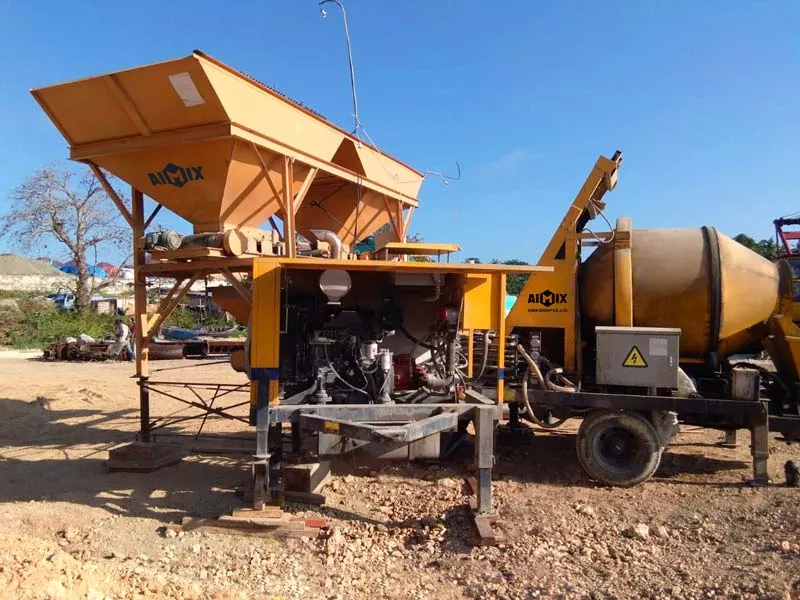 Batching Machine + Mixer Pump Working in Indonesia