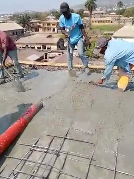ABJZ40C pumping concrete on-site in Nigeria