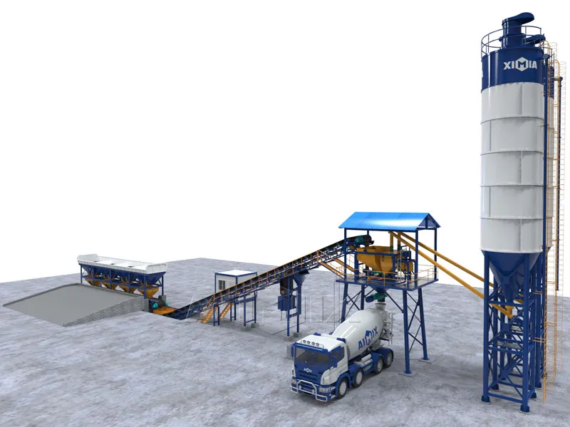 AJG60 Dry Mix Concrete Batching Plant in Nigeria