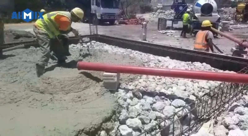 Pumping Concrete On-site in Tanzania