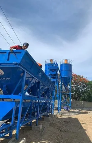 AJ25 Small Concrete Batch Plant in Timor-Leste