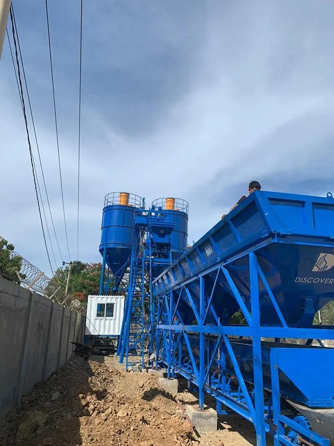 Installing AJ25 Concrete Batching Plant in Timor-Leste