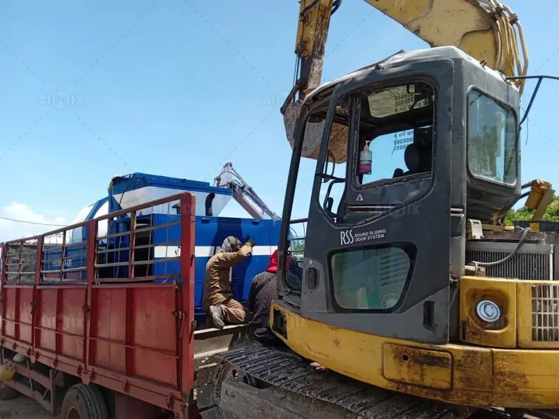 Loading The ABJZ40C Diesel Concrete Mixer Pump in Indonesia