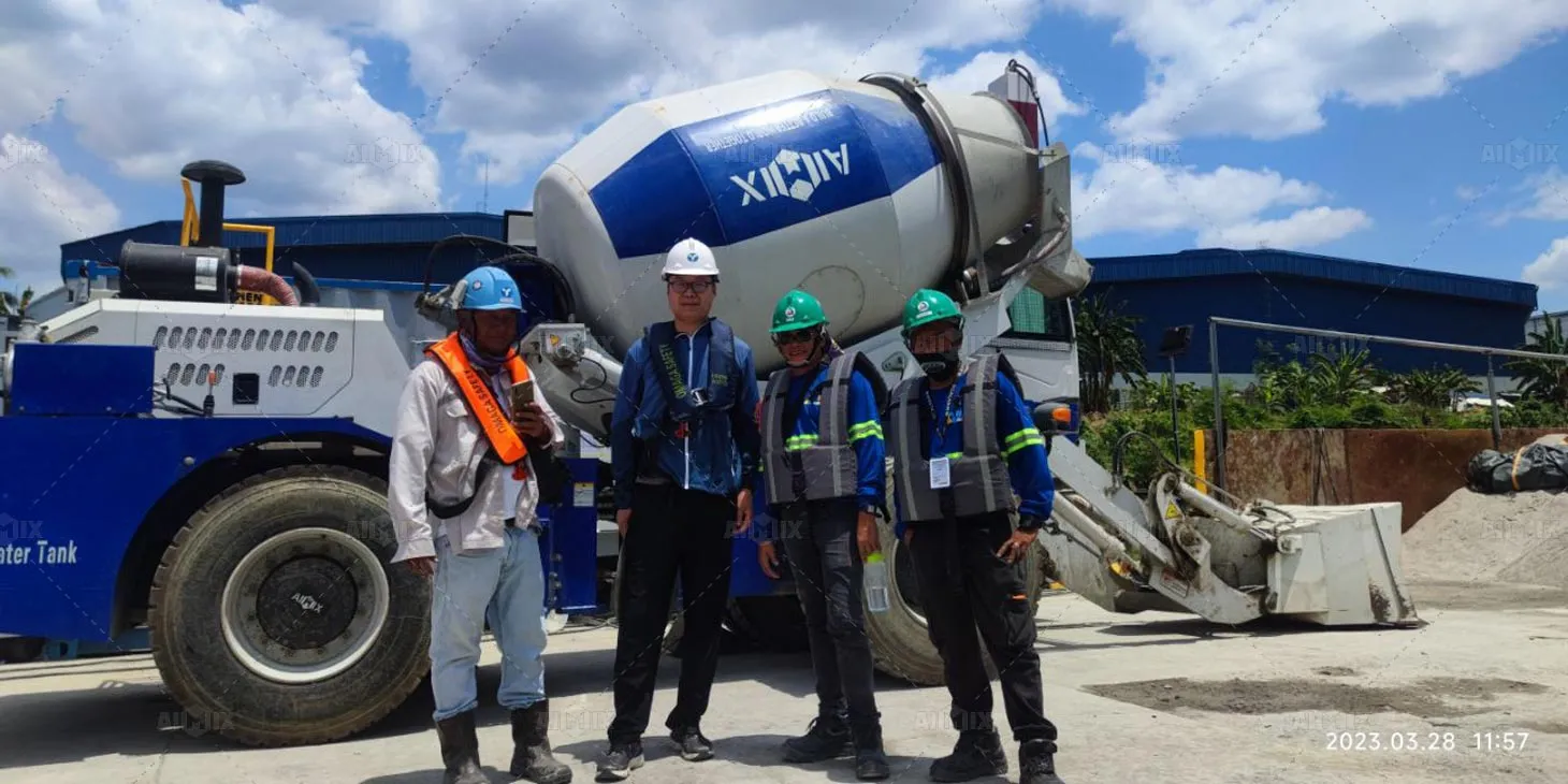 AS-3.5 concrete mixer Used For Flood Protection Project