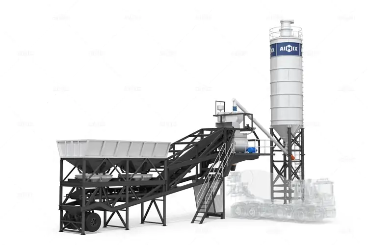 AJY series mobile concrete plant for sale in AIMIX Group