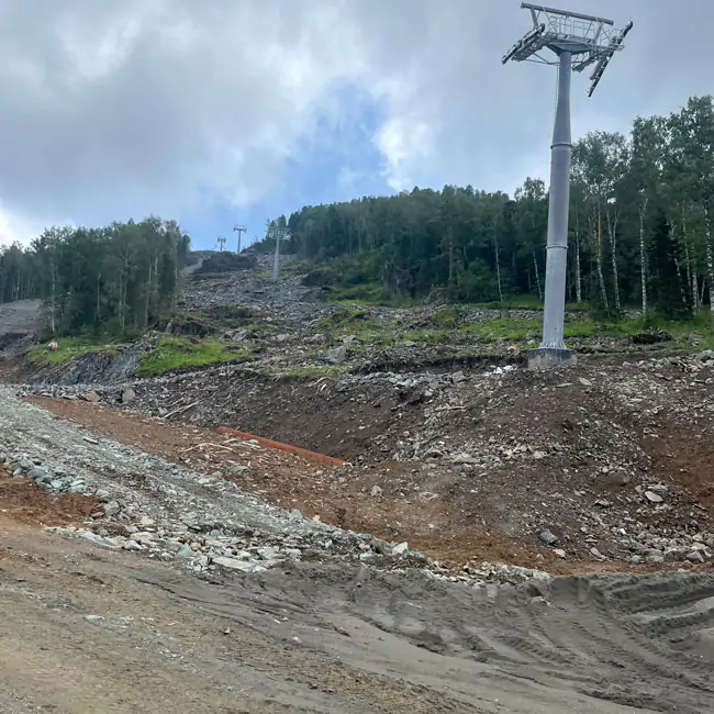 Transportation obstacles for the road construction