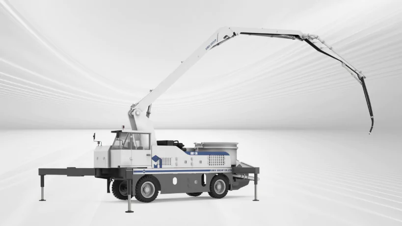 Wheeled type Boom Pump and Mixer Machine