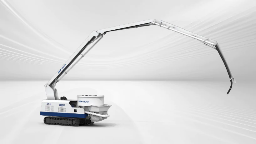 crawler type boom concrete pump and planetary mixer